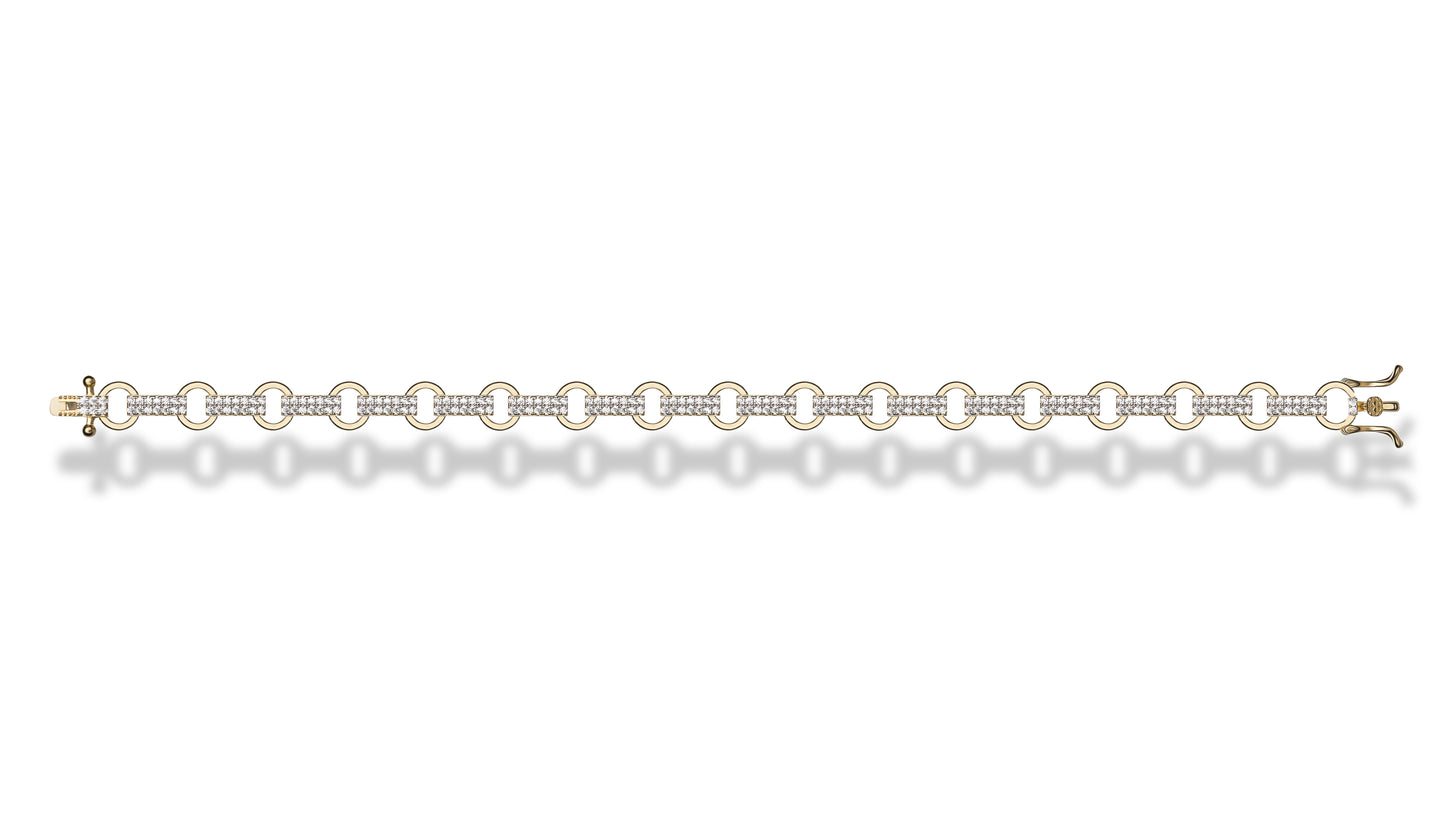 Bracciale Everglow in argento 925 con dettagli placcati in oro 18kt e zirconi bianchi naturali