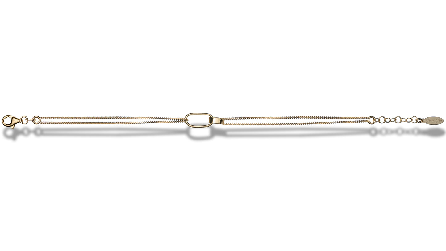 Bracciale Haumea in argento 925 placcato oro giallo 18 kt