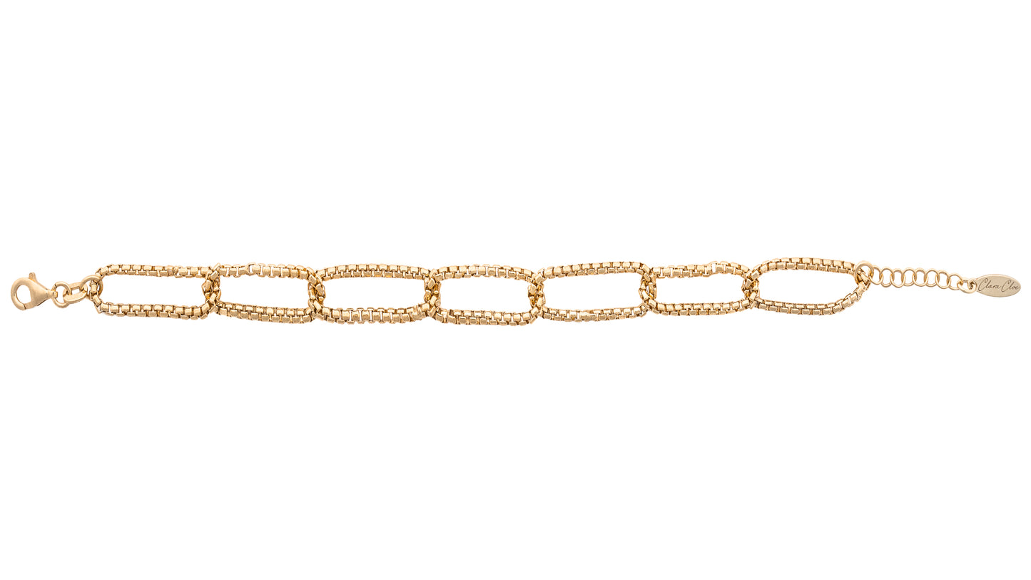Bracciale Mesh argento 925 placcato oro giallo 24 kt
