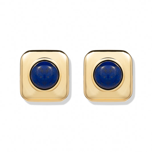 Orecchini Midnight in argento 925 placcato oro 18ct e lapis naturali