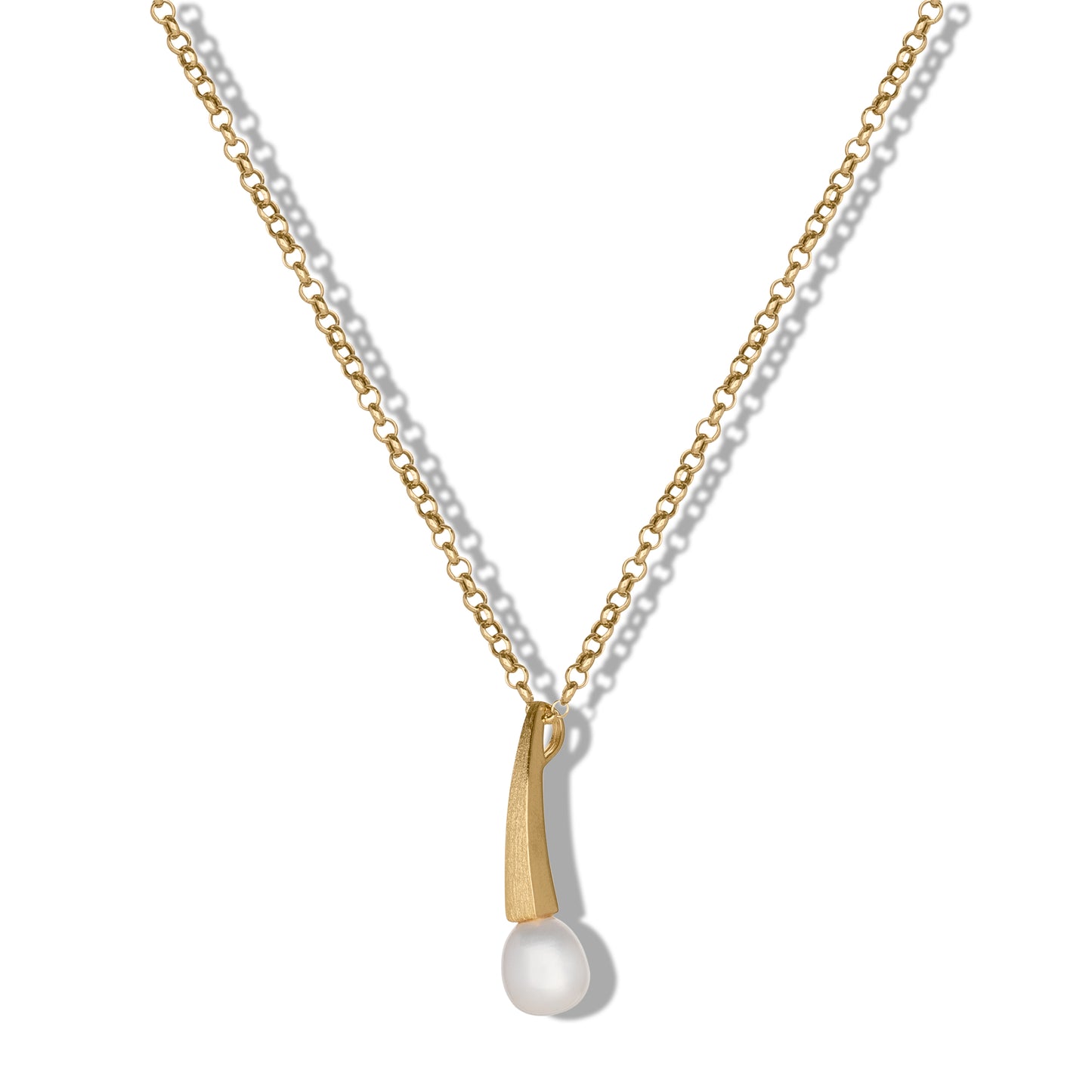 Collana Piper in argento 925 placcato oro giallo 18 kt satinato e lucido