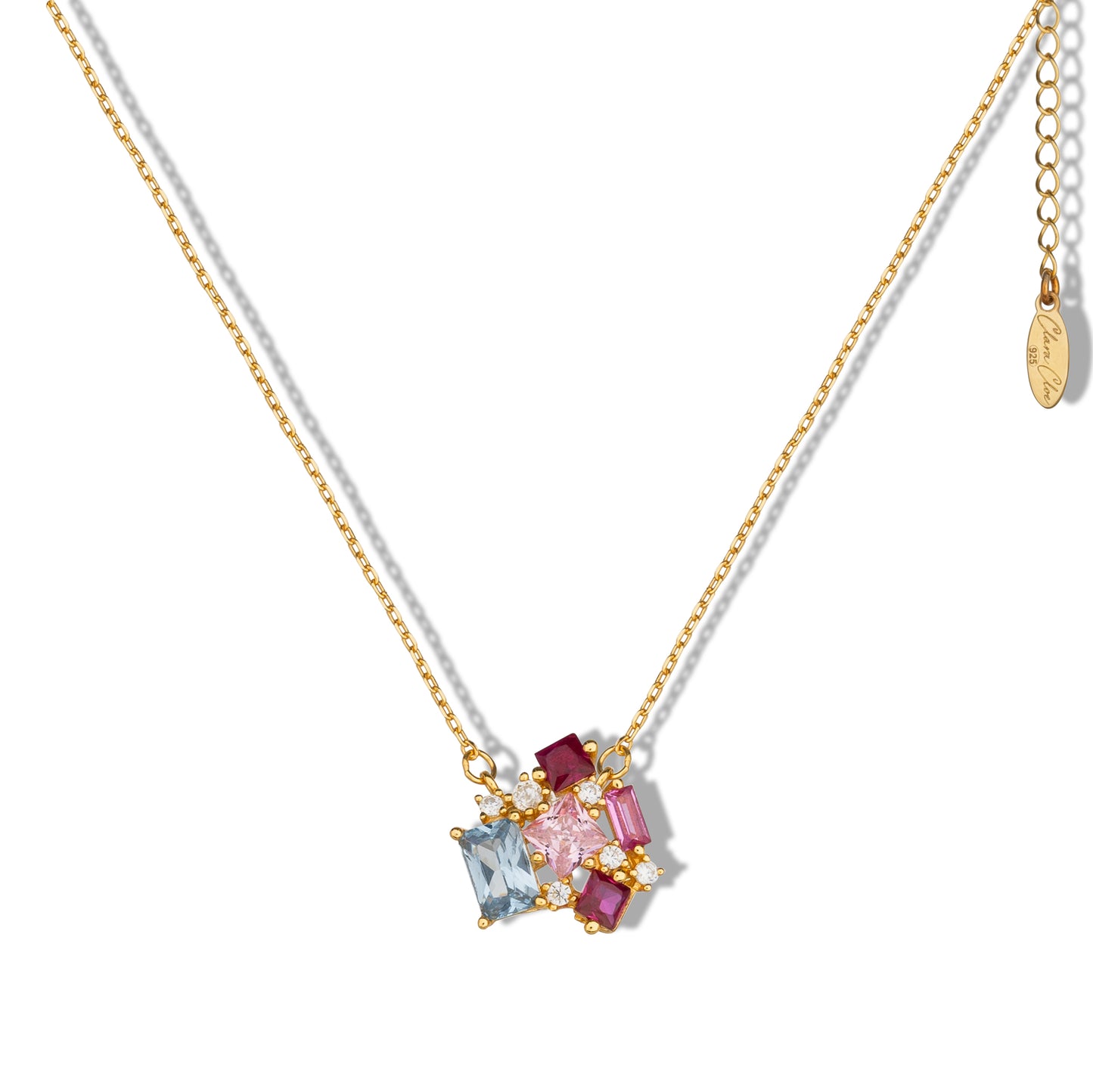 Collana Mondrian in argento 925 placcata oro giallo champagne 18 kt