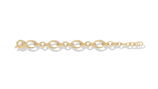 Bracciale Tangle in argento 925 placcato oro giallo 24 kt