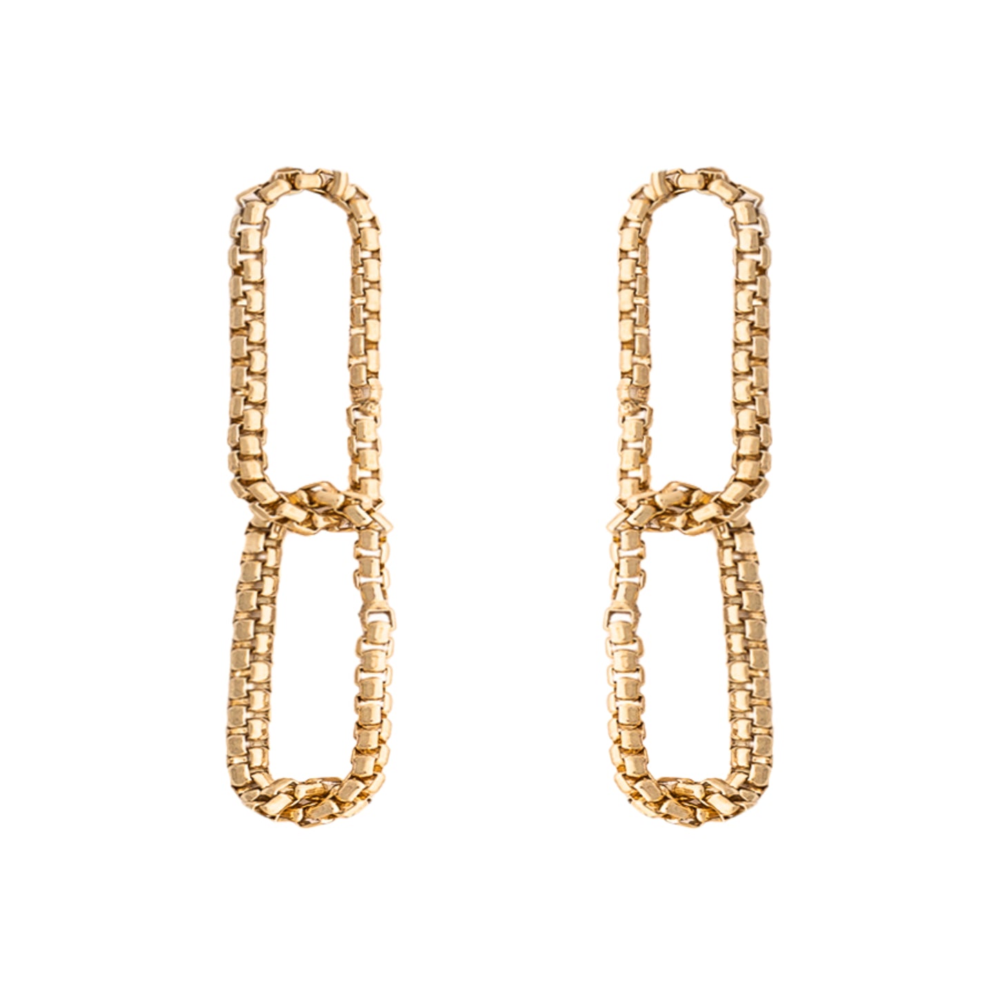 Orecchini Mesh in argento 925 placcato oro giallo 24 kt