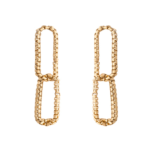 Orecchini Mesh in argento 925 placcato oro giallo 24 kt