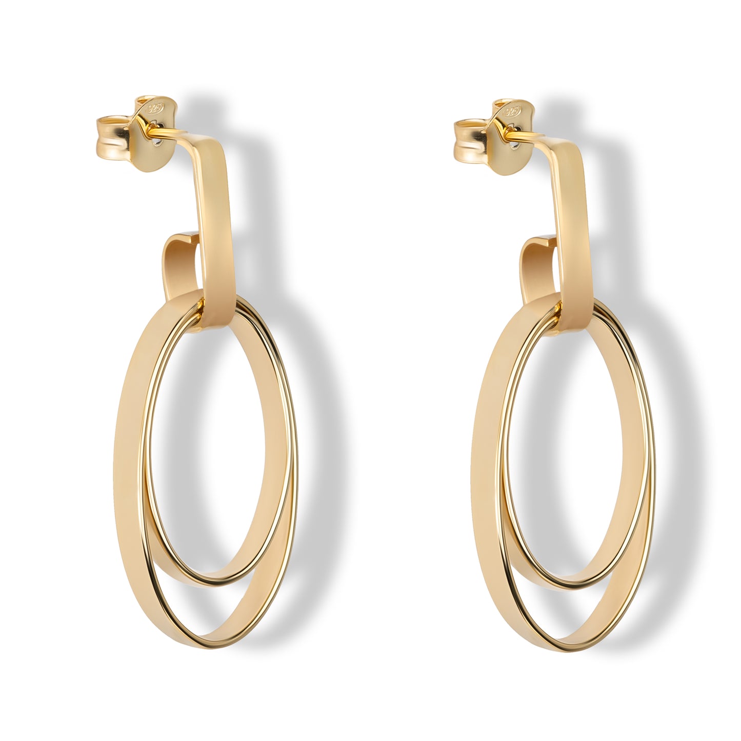 Orecchini Haumea in argento 925 placcato oro giallo 18 kt