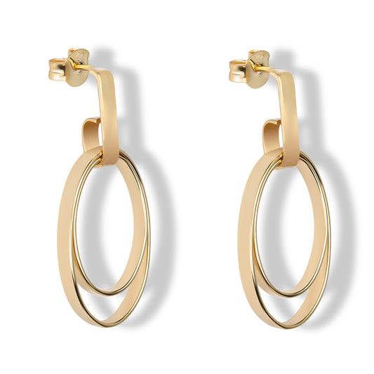 Orecchini Haumea in argento 925 placcato oro giallo 18 kt