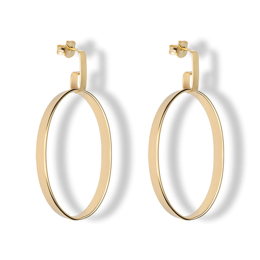 Orecchini Haumea in argento 925 placcato oro giallo 18 kt
