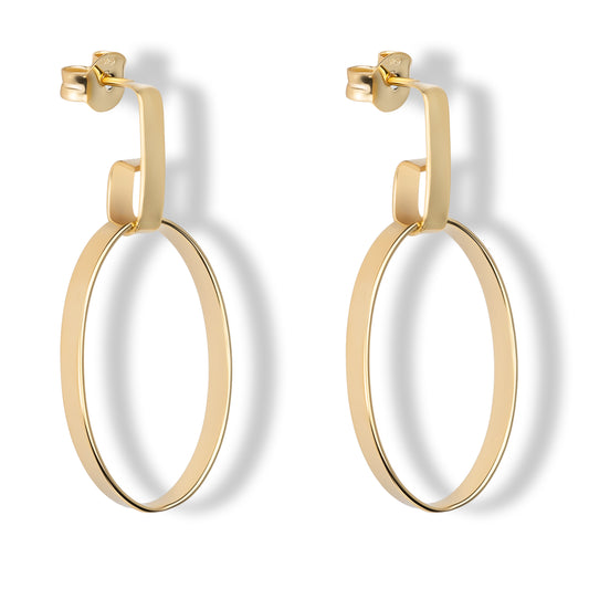 Orecchini Haumea in argento 925 placcato oro giallo 18 kt