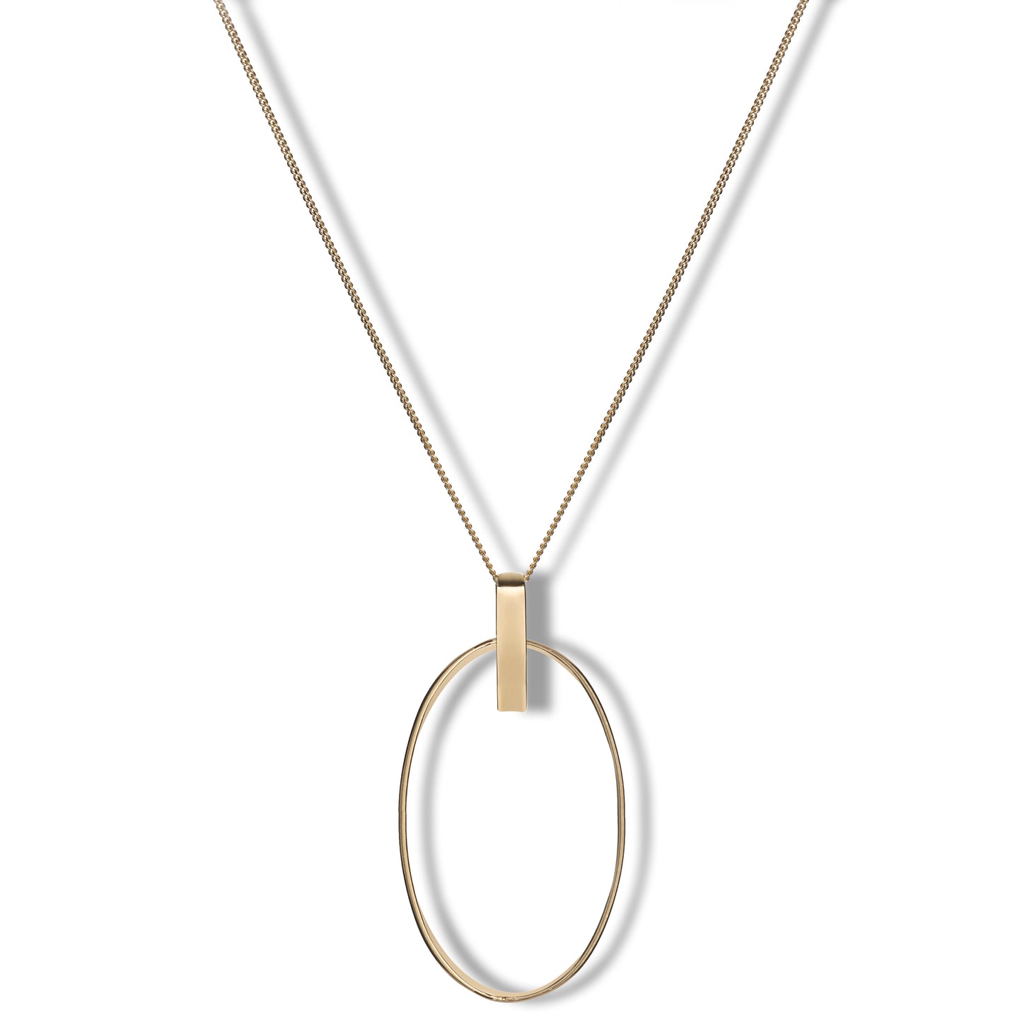 Collana Haumea lunga in argento 925 placcato oro giallo 18 kt