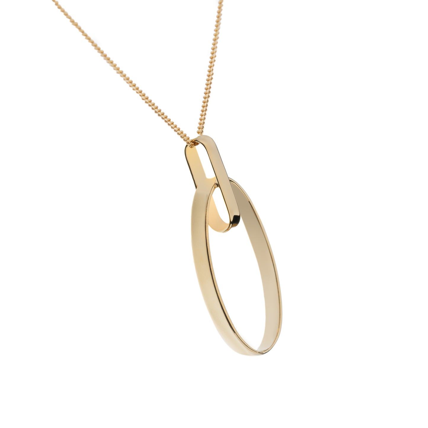 Collana Haumea lunga in argento 925 placcato oro giallo 18 kt