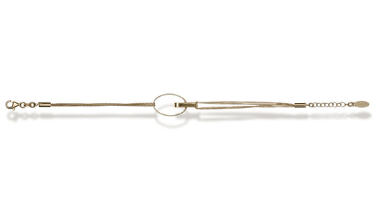Bracciale Haumea in argento 925 placcato oro giallo 18 kt