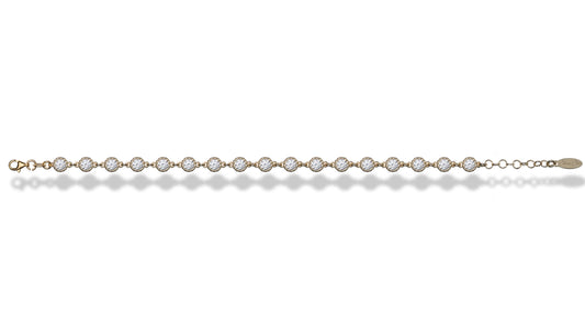 Bracciale Everwhite in argento 925 placcato oro 18 kt e zirconi bianchi naturali