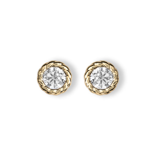 Orecchini Everwhite in argento 925 placcato oro 18 kt e zirconi bianchi naturali