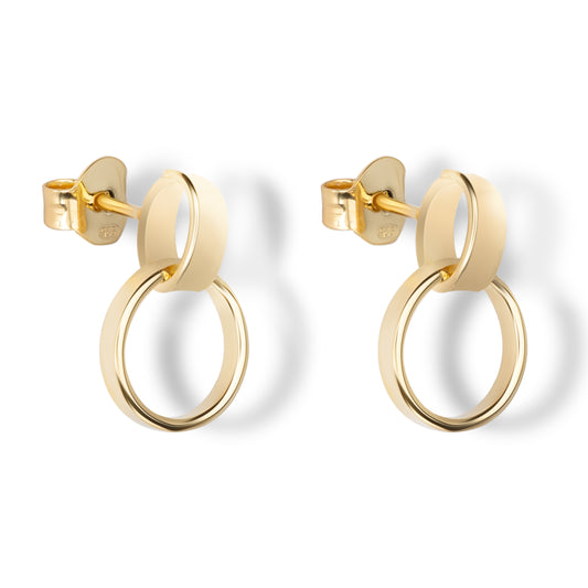 Orecchini Haumea in argento 925 placcato oro giallo 18 kt