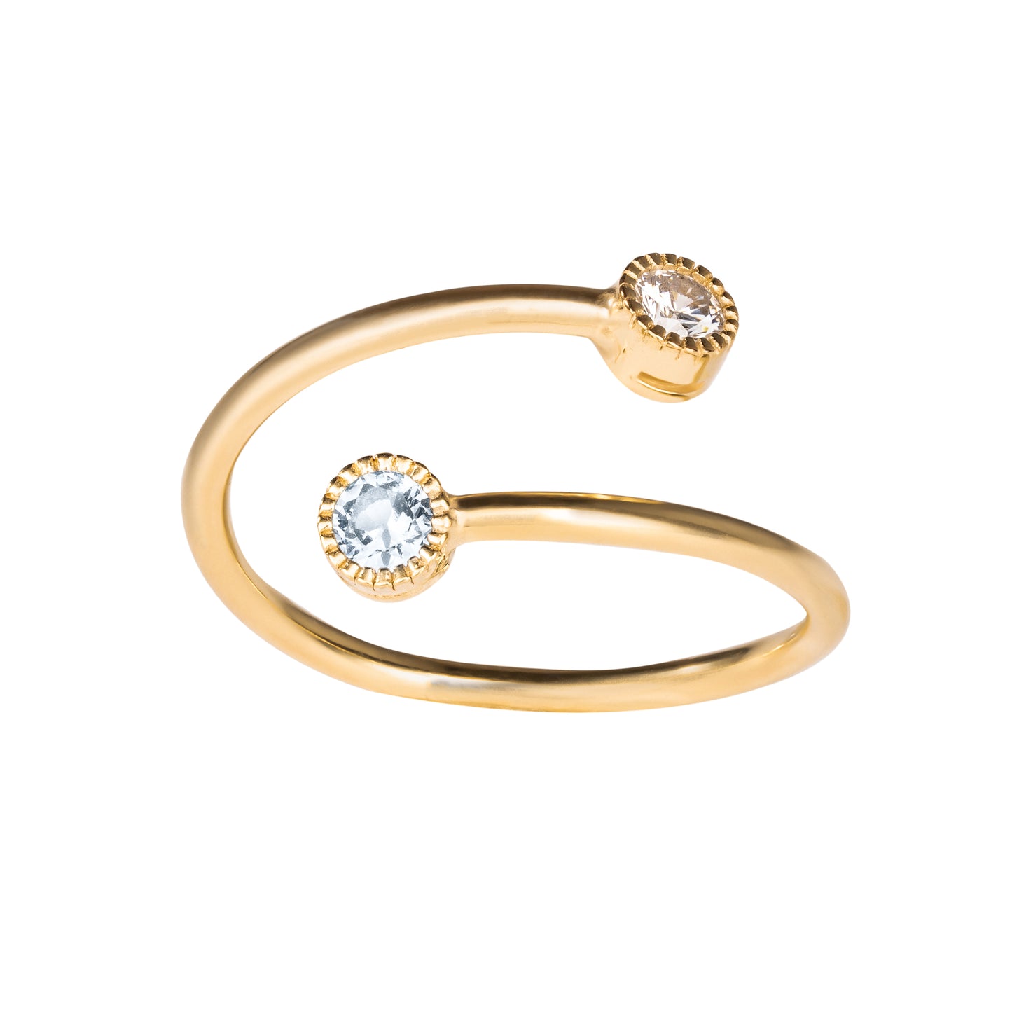 Anello Candy argento 925 placcato oro giallo 18 kt e pietre colore