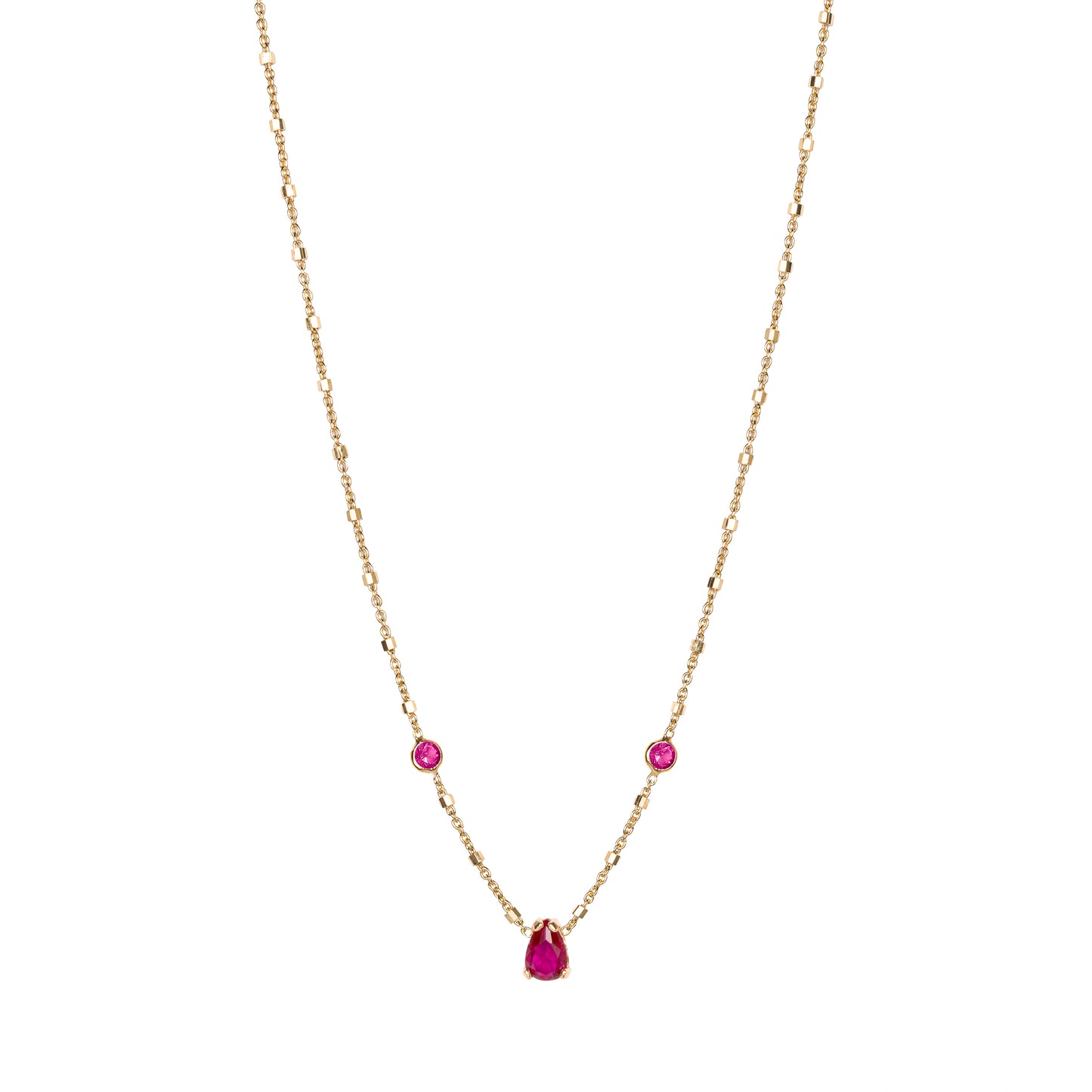 Collana Sober in argento 925 placcato oro giallo 24 kt e pietre naturali