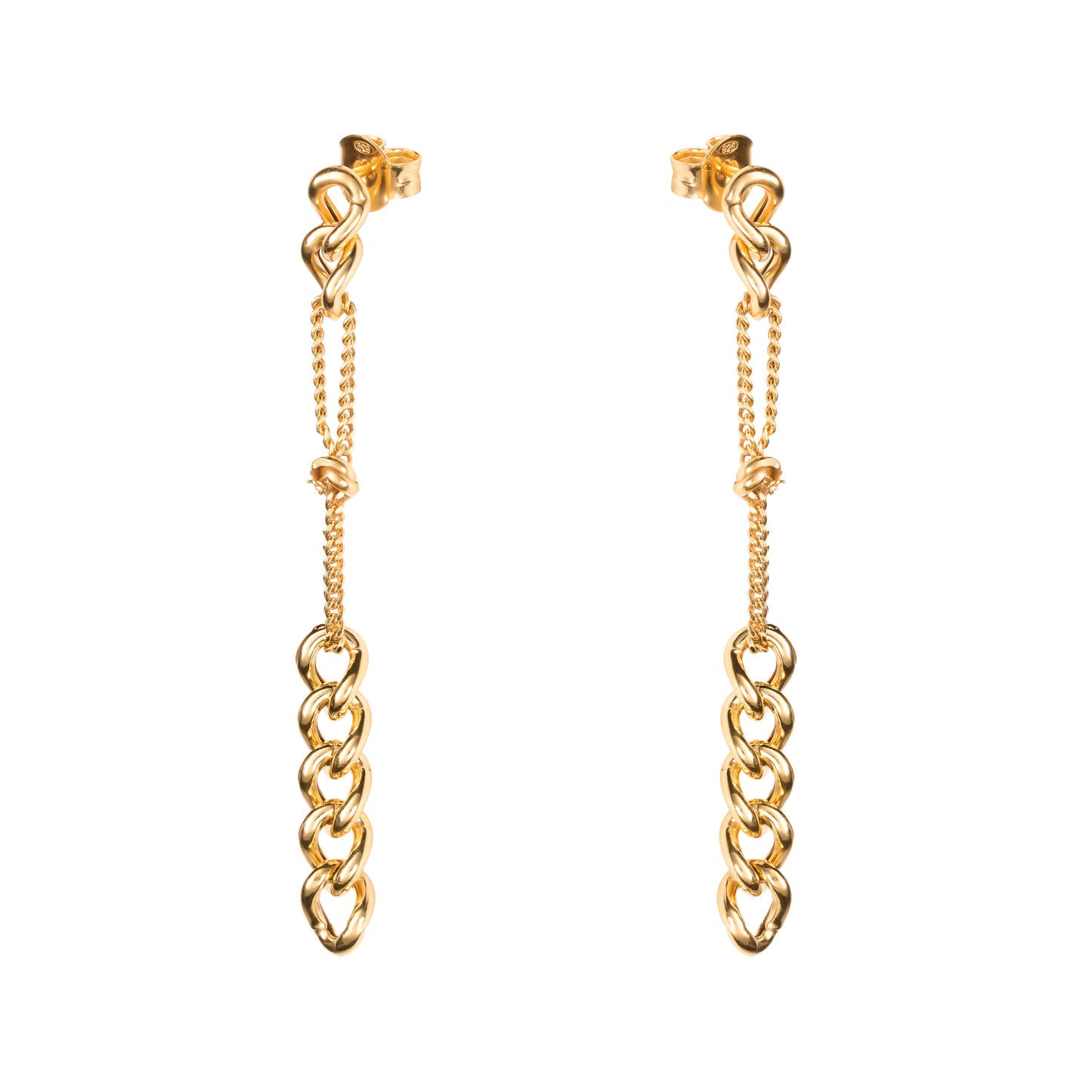 Orecchini Rebel in argento 925 placcato oro giallo 24 kt
