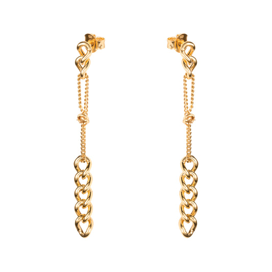 Orecchini Rebel in argento 925 placcato oro giallo 24 kt