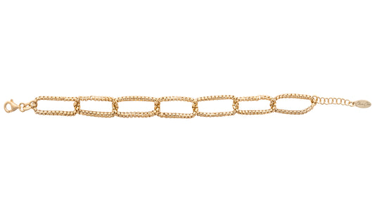 Bracciale Mesh argento 925 placcato oro giallo 24 kt
