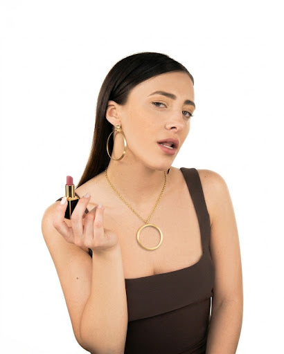 Collana Thin in argento satinato e placcato oro 24 carati