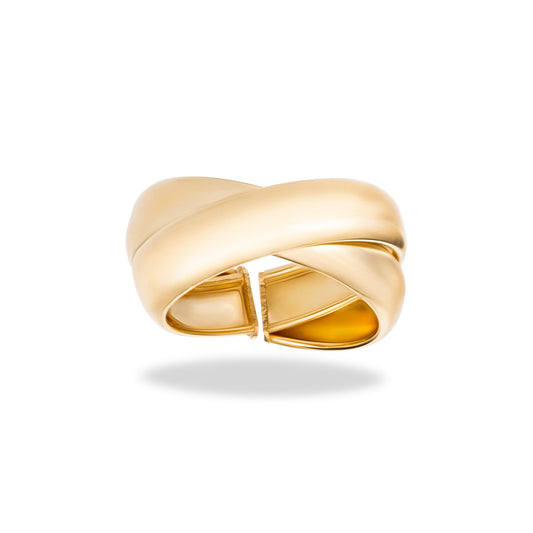 Anello Twin in argento 925 placcati oro 24 carati