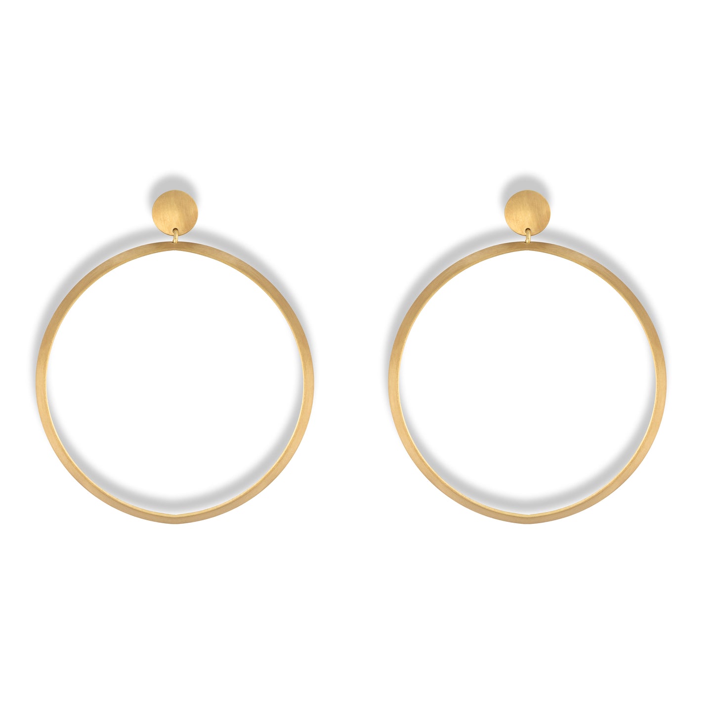 Orecchini Thin in argento 925 satinati e placcati oro 24 carati